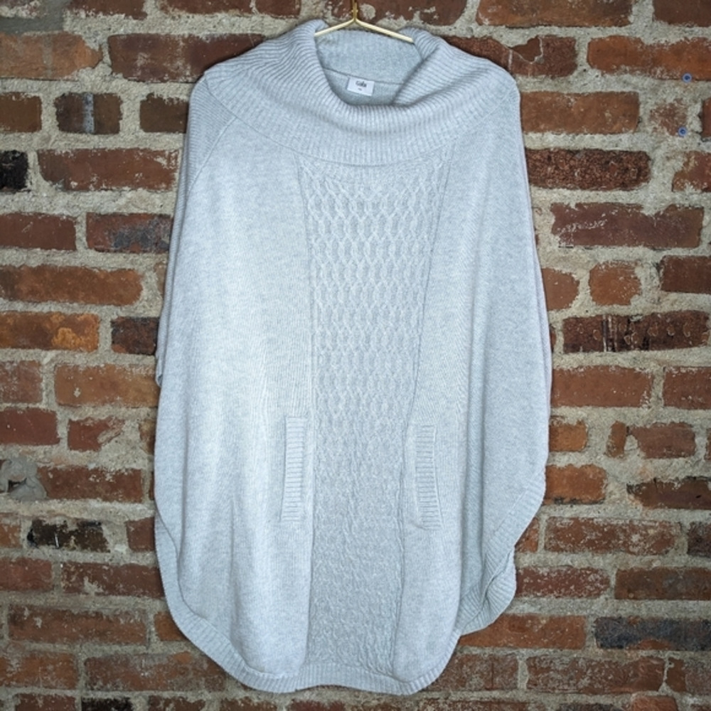 CAbi Small Cowl Neck Poncho w/ Decorative Front & Pocket